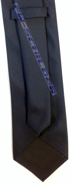 Feuerwehrkrawatte dunkelblau, mit kleinem Logo und Streifen, 100% Polyester
